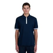 Sandbanks Silicone Zip Navy Polo Shirt