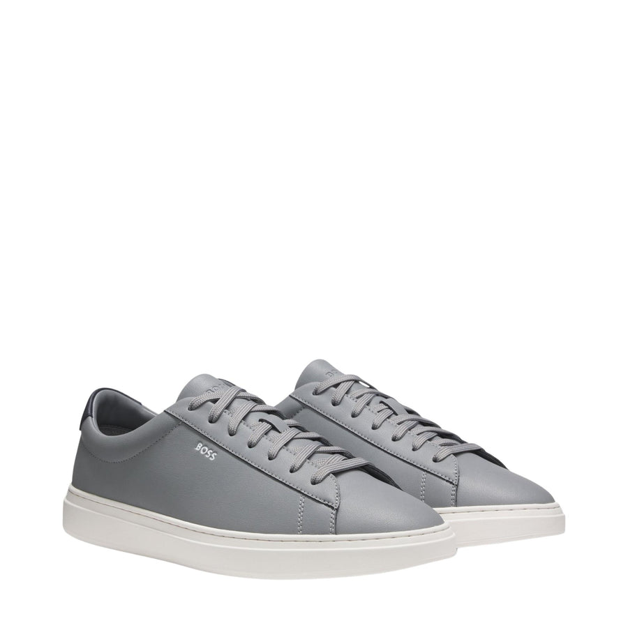BOSS Kieran Signature Stripe Grey Cupsole Trainers