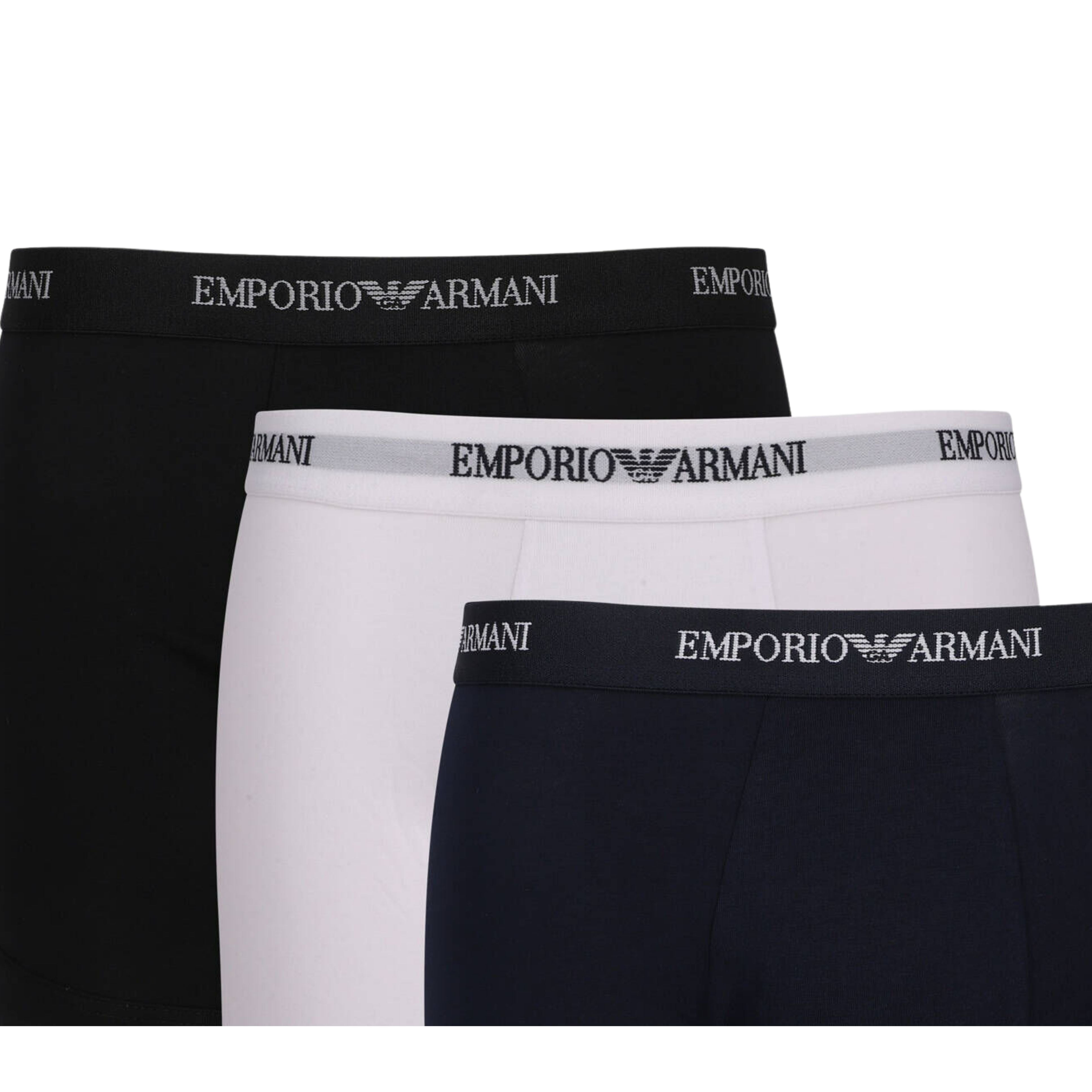 Emporio Armani Bodywear Three Pack Multi-Colour Stretch Boxer