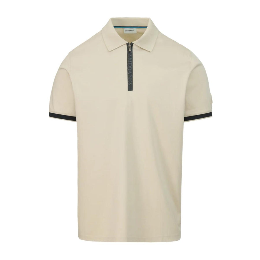 Sandbanks Silicone Zip Stone Polo Shirt