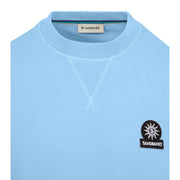 Sandbanks Relaxed Fit Double Jersey Dusty Blue Sweat T-Shirt