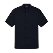 Emporio Armani Pima Cotton Short Sleeve Dark Navy Shirt