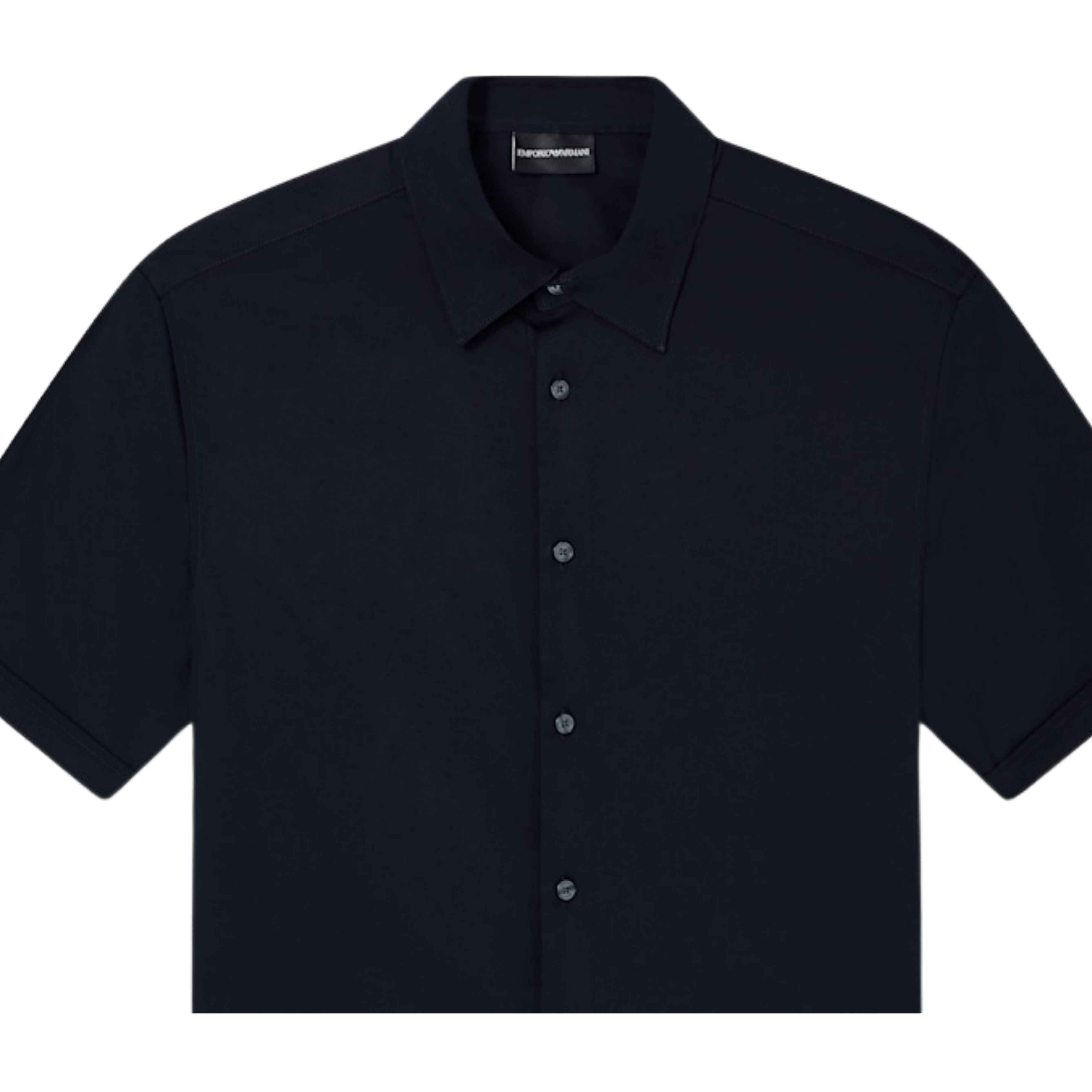 Emporio Armani Pima Cotton Short Sleeve Dark Navy Shirt