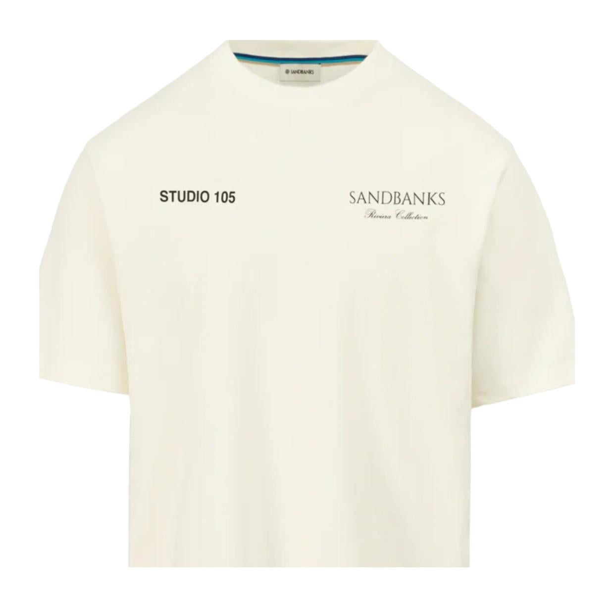 Sandbanks Riviera Collection Off White T-Shirt