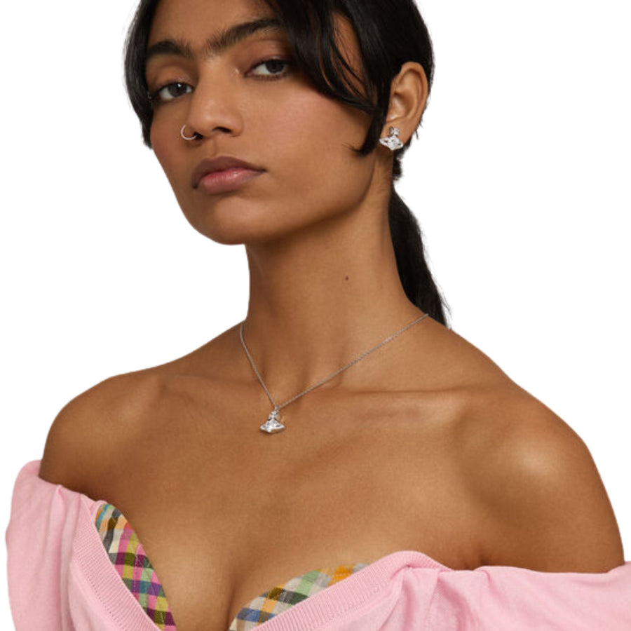 Vivienne Westwood Platinum White Ariella Earrings