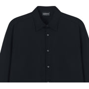 Emporio Armani Pima Cotton Long Sleeve Dark Navy Shirt