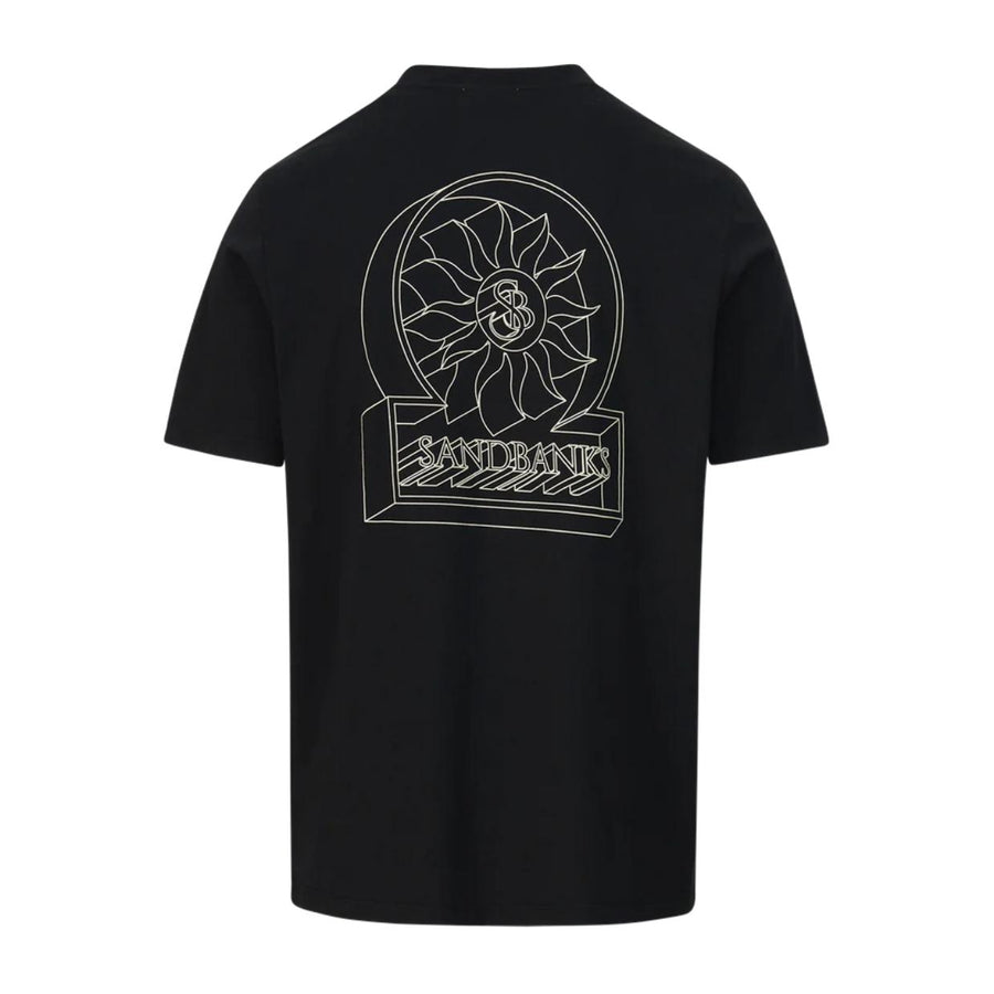 Sandbank 3D Logo Print Black T-Shirt