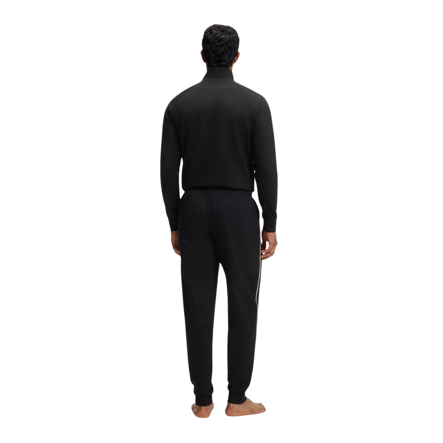 BOSS Embroidered Logo Stripe Black Sweat Pants