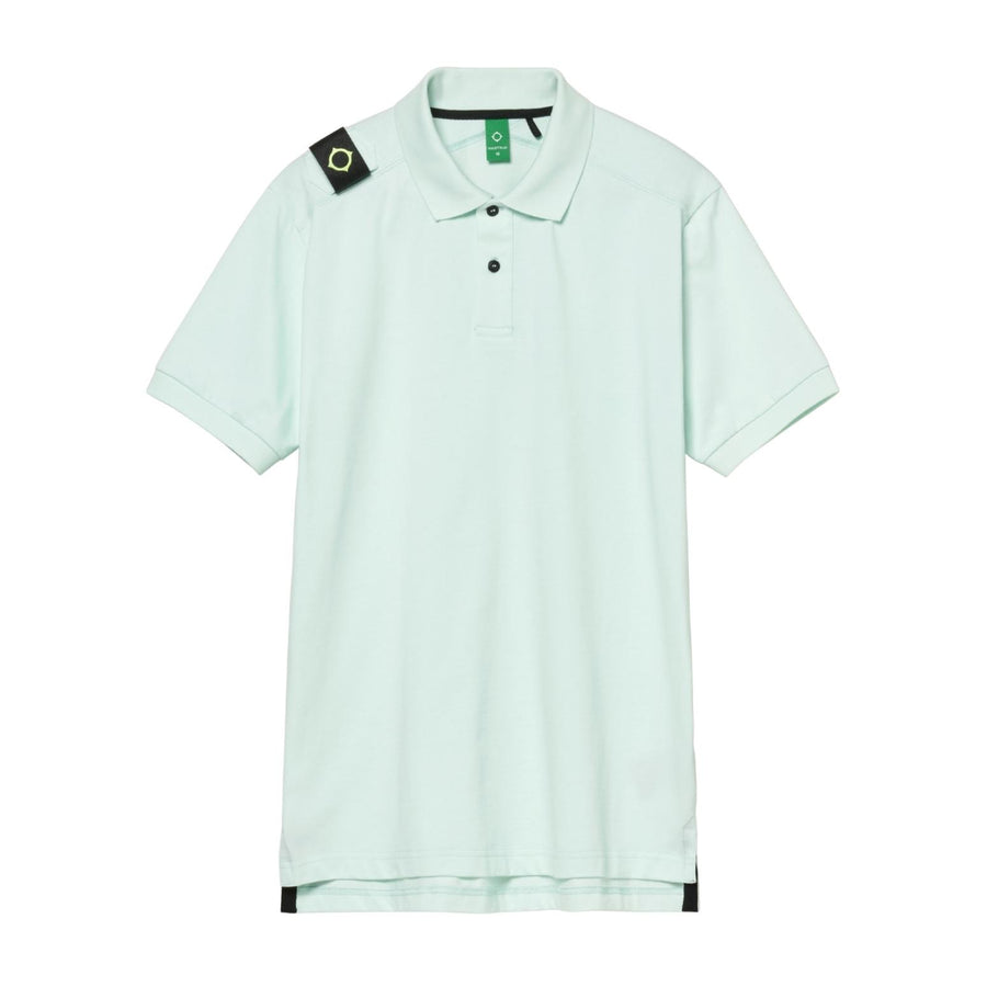 MA.STRUM Logo Badge Volt Frost Short Sleeve Polo Shirt