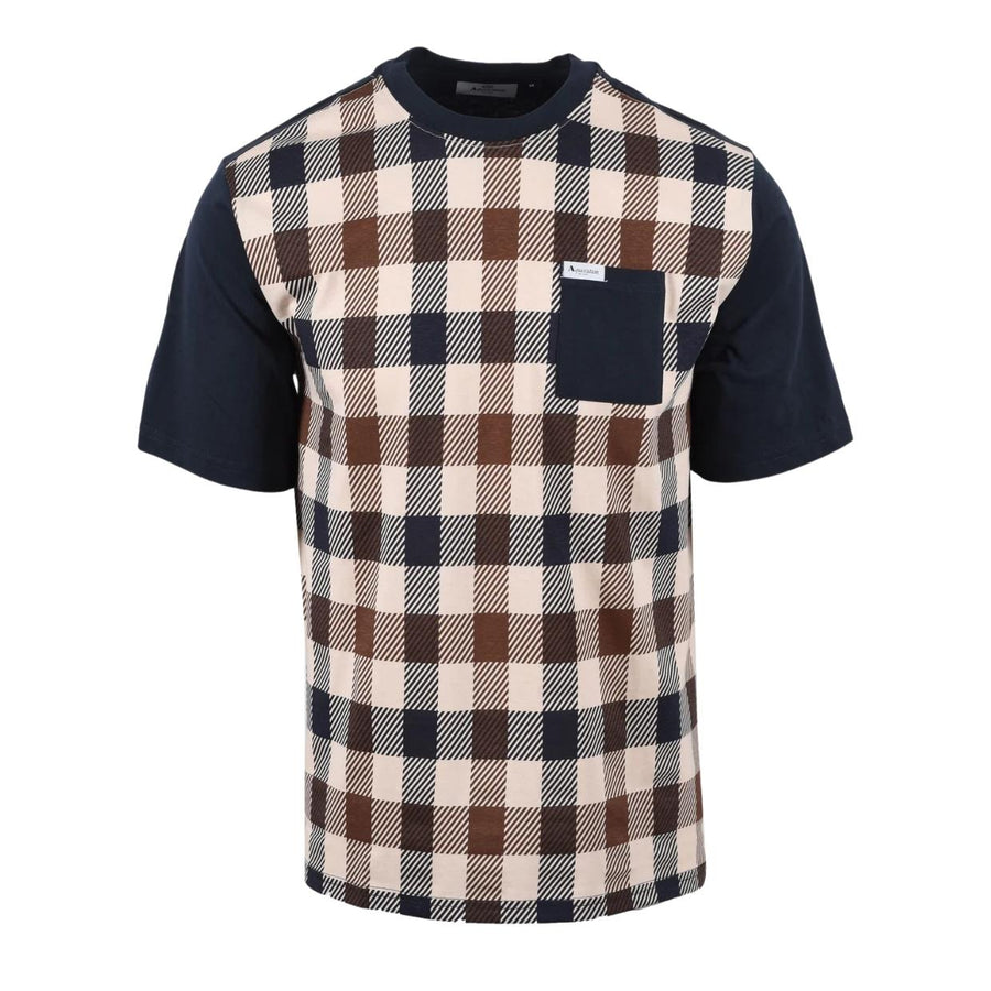 Aquascutum Active Macro Iconic Pocket Navy T-Shirt