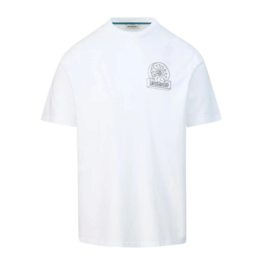 Sandbank 3D Logo Print White T-Shirt