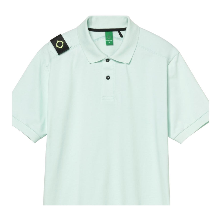 MA.STRUM Logo Badge Volt Frost Short Sleeve Polo Shirt