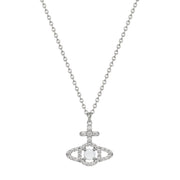 Vivienne Westwood Olympia Platinum Cubic Zirconia Pendent Necklace