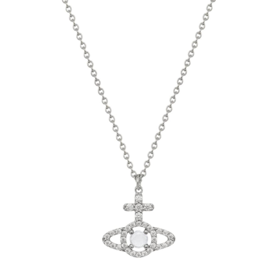 Vivienne Westwood Olympia Platinum Cubic Zirconia Pendent Necklace