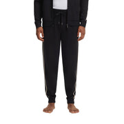 BOSS Embroidered Logo Stripe Black Sweat Pants