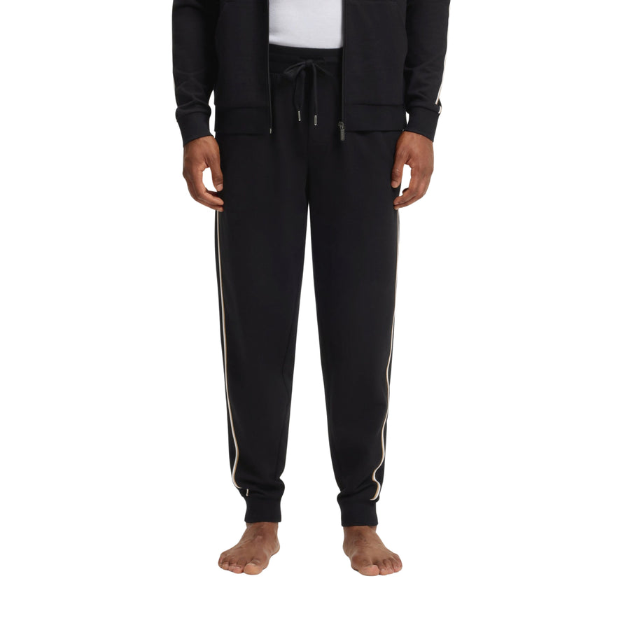 BOSS Embroidered Logo Stripe Black Sweat Pants