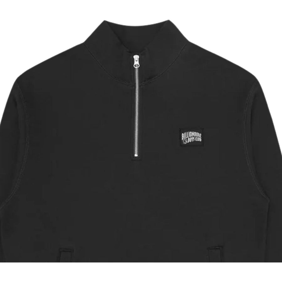 Billionaire Boys Club Logo Patch Black Half Zip Sweatshirt