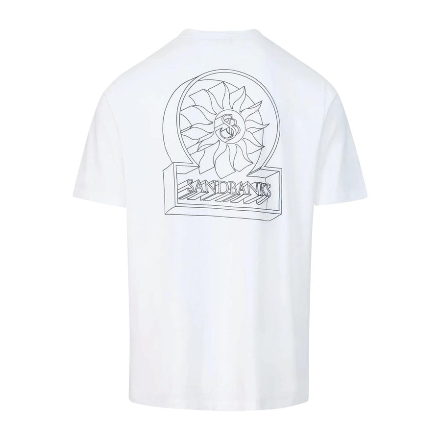 Sandbank 3D Logo Print White T-Shirt