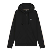 BOSS Embroidered Logo Stripe Black Hoodie