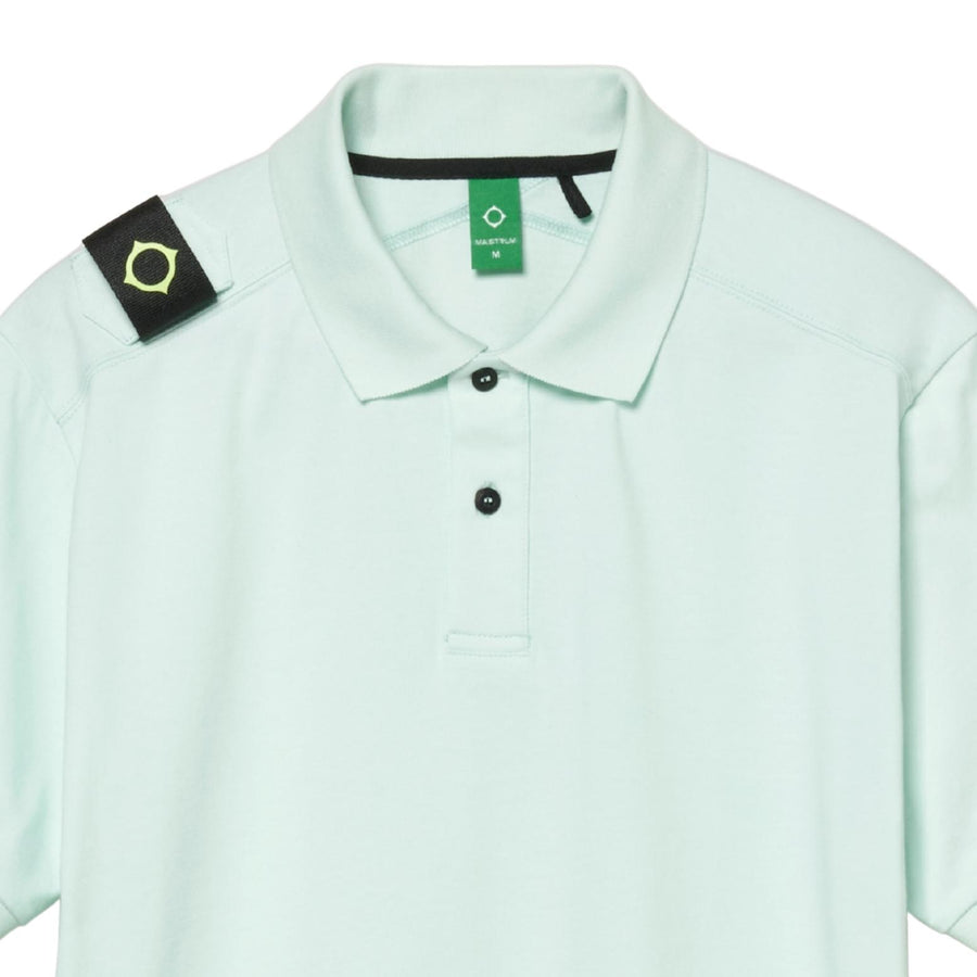 MA.STRUM Logo Badge Volt Frost Short Sleeve Polo Shirt