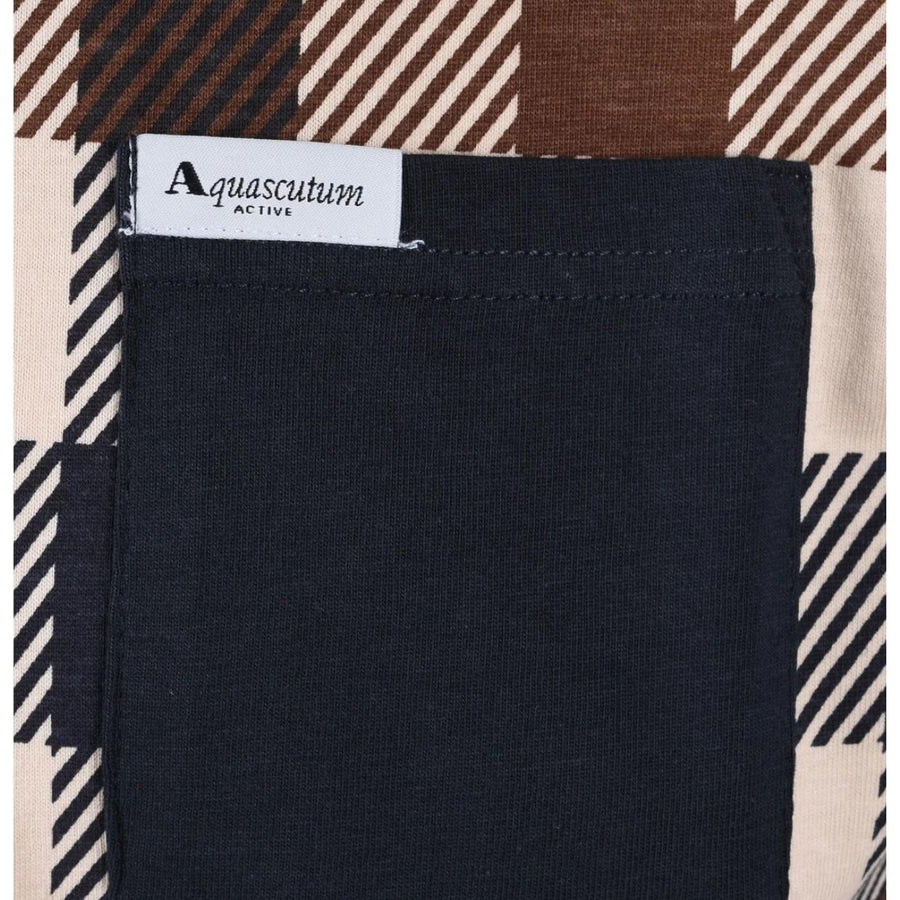 Aquascutum Active Macro Iconic Pocket Navy T-Shirt
