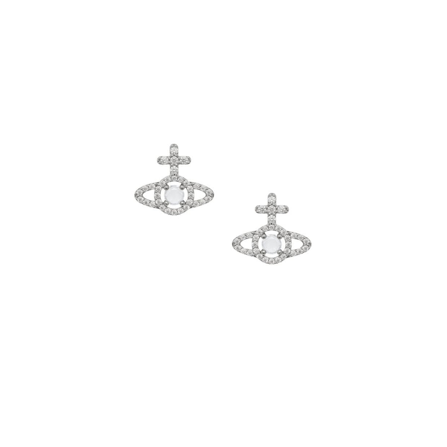 Vivienne Westwood Olympia Platinum Cubic Zirconia Earrings
