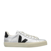 VEJA Campo Leather Silver Black Trainers