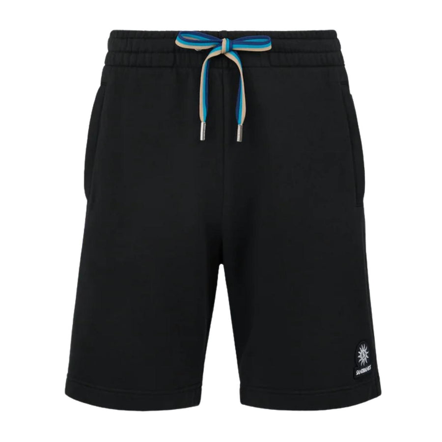 Sandbanks Badge Logo Black Sweat Shorts