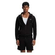 BOSS Embroidered Logo Stripe Black Hoodie