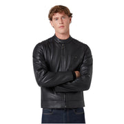 Belstaff V Racer Black Cheviot Leather Jacket