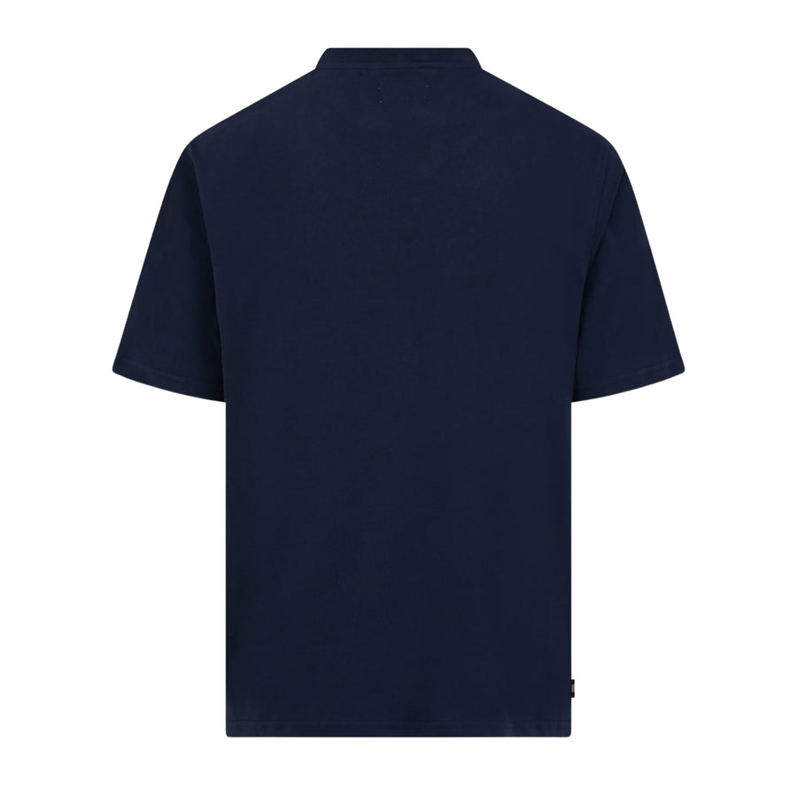 Aquascutum Active Club Check Piping Navy T-Shirt