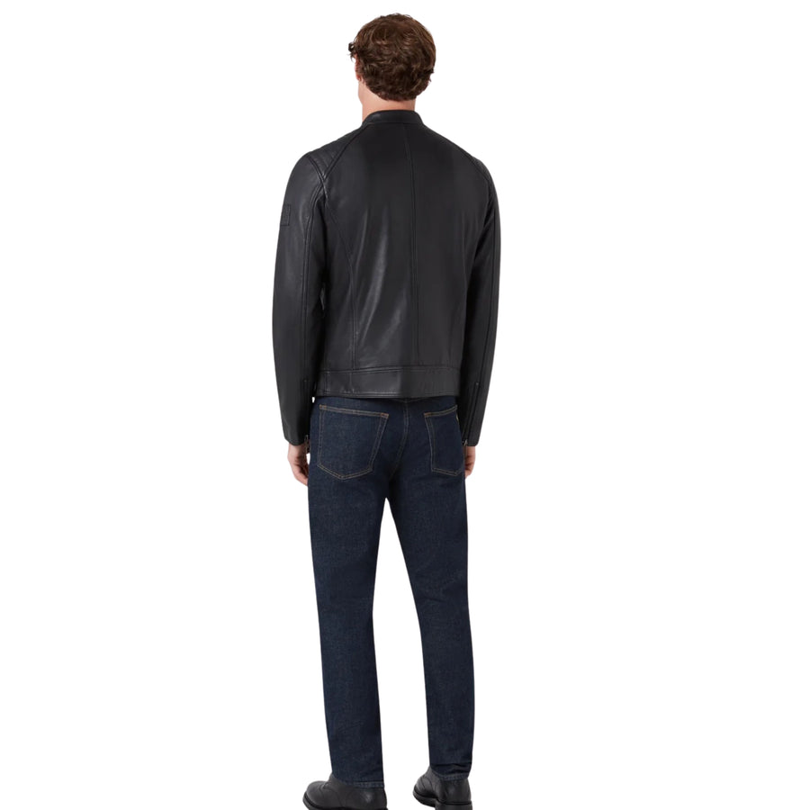 Belstaff V Racer Black Cheviot Leather Jacket