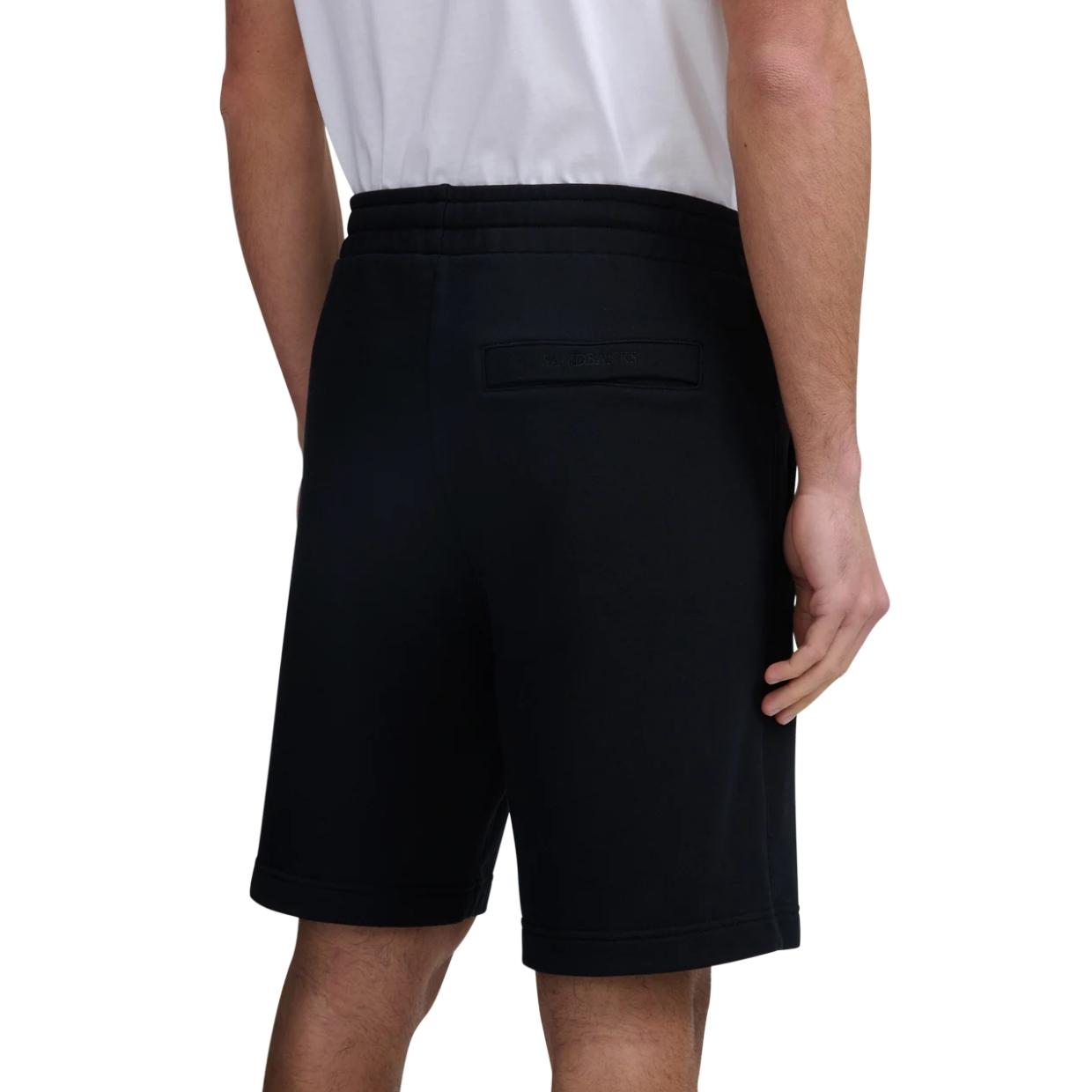 Sandbanks Badge Logo Black Sweat Shorts