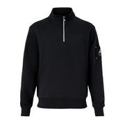 Moose Knuckles Hartsfield Black Half-Zip Sweatshirt
