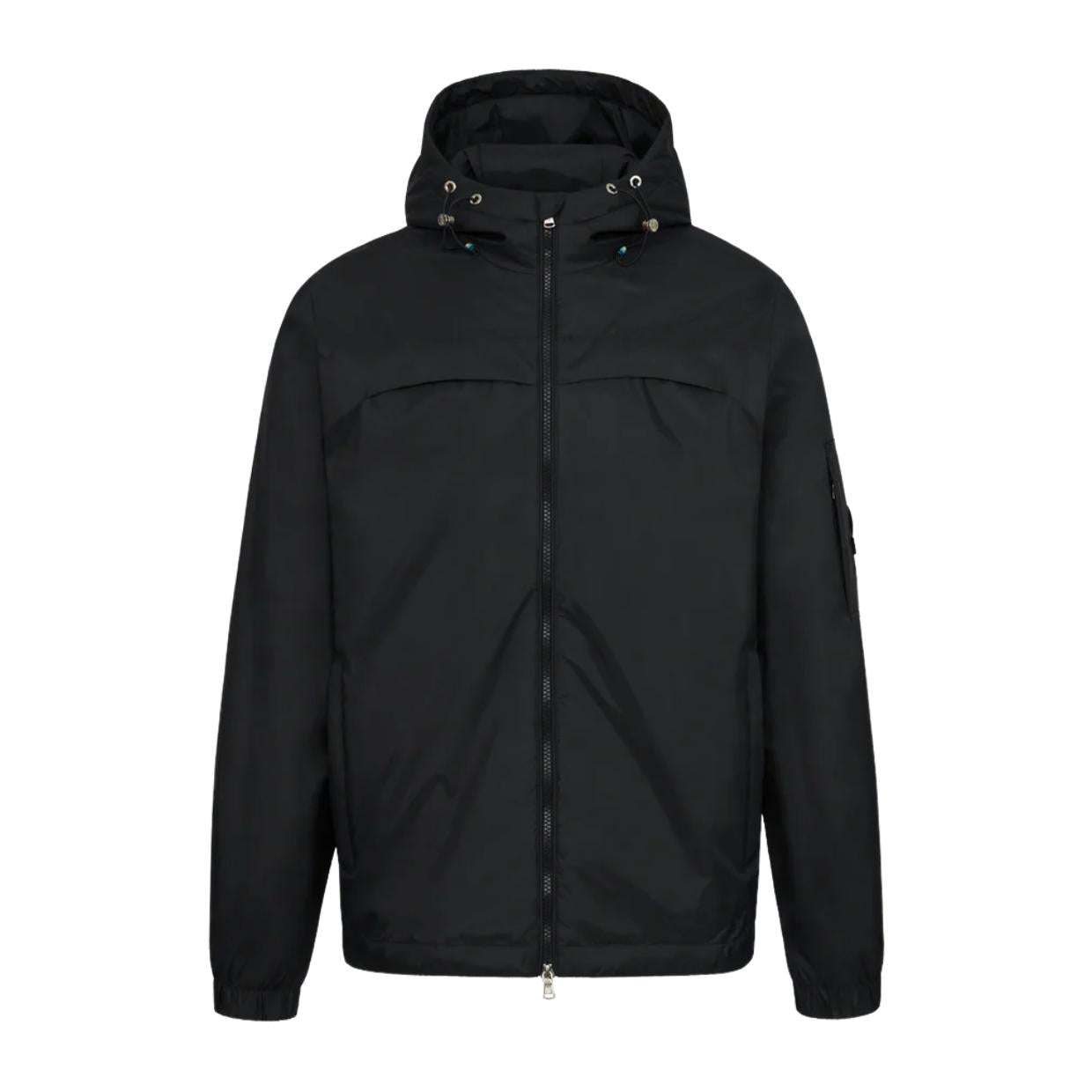 Sandbanks Meridian Nylon Hooded Black Windbreaker