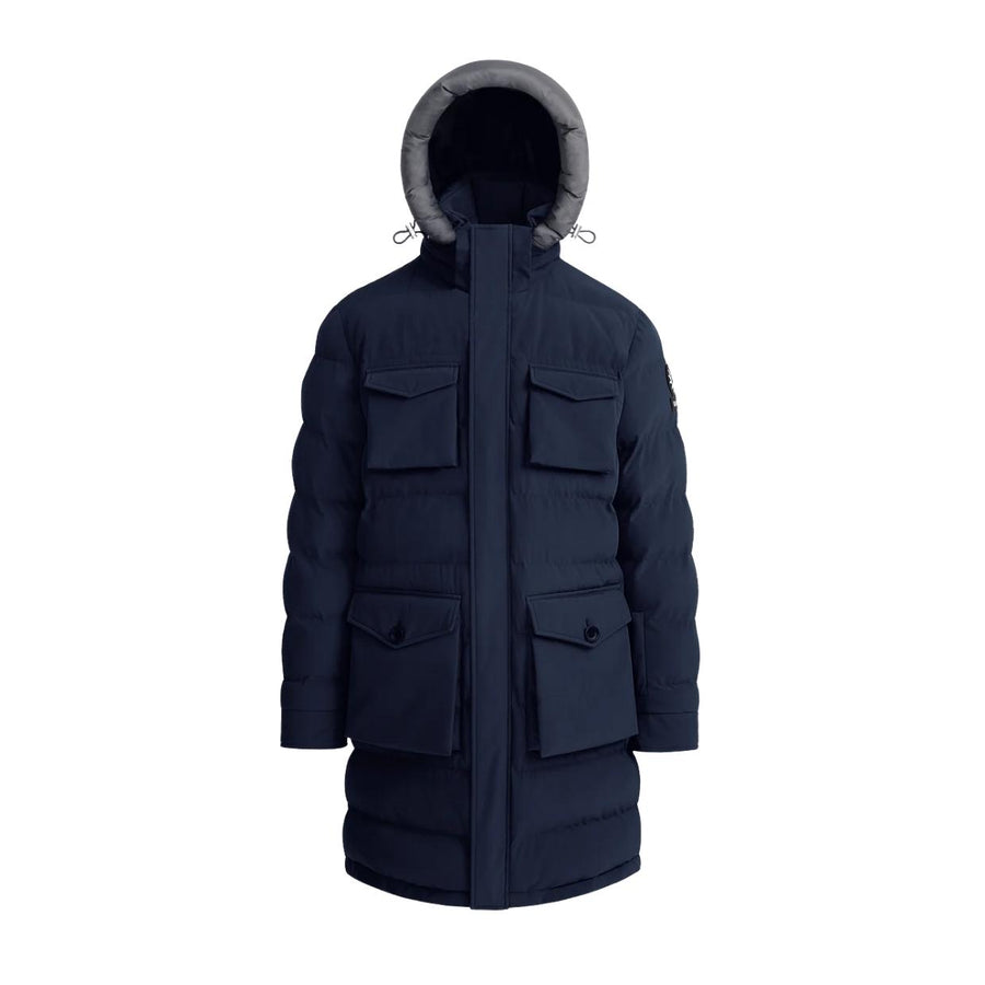 Sandbanks Branksome Navy Long Puffer Jacket