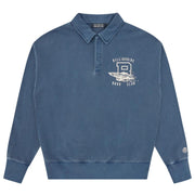 Billionaire Boys Club Navy Boat Club Washed Quarter Button Sweatshirt