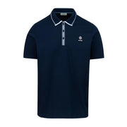 Sandbanks Contrast Stripe Navy Polo Shirt