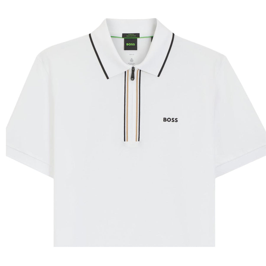 BOSS Philix GOC Slim Fit White Polo Shirt