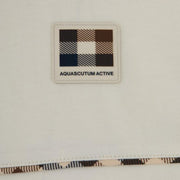 Aquascutum Active Club Check Piping White T-Shirt