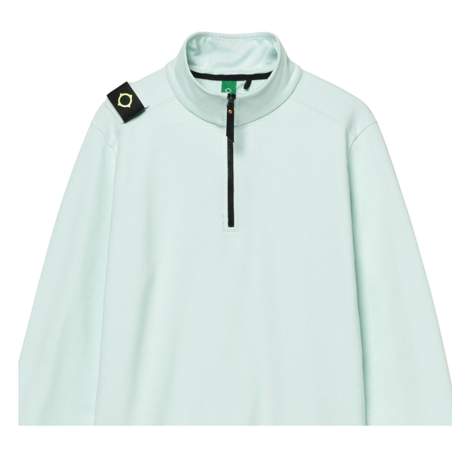 MA.STRUM Logo Badge Frost Half Zip Sweatshirt