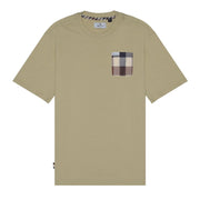 Aquascutum Active Macro Club Check Pocket Beige T-Shirt