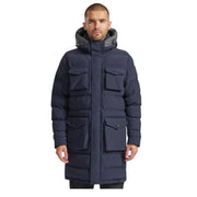 Sandbanks Branksome Navy Long Puffer Jacket