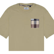 Aquascutum Active Macro Club Check Pocket Beige T-Shirt