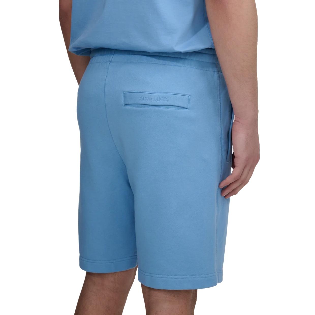 Sandbanks Badge Logo Dusty Blue Sweat Shorts