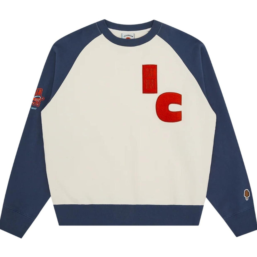 ICECREAM Stack Em Up White/Navy Sweatshirt