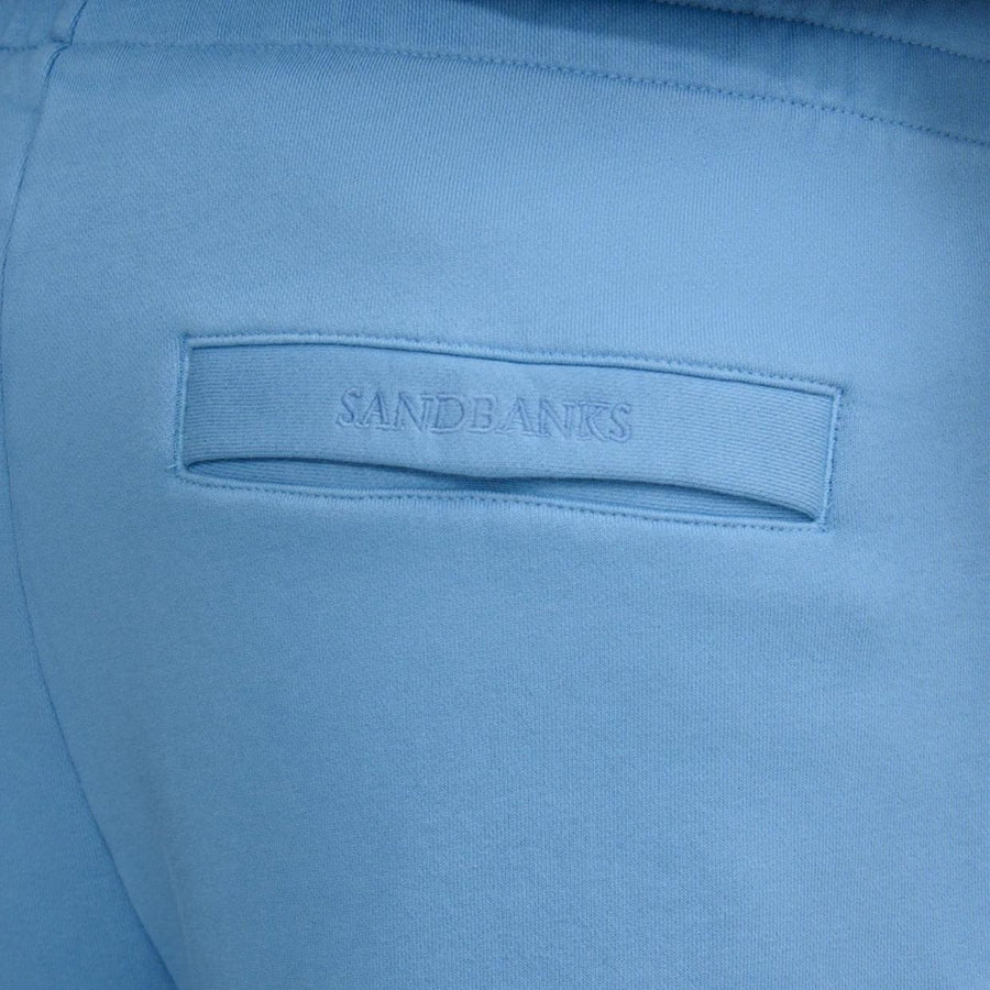 Sandbanks Badge Logo Dusty Blue Sweat Shorts
