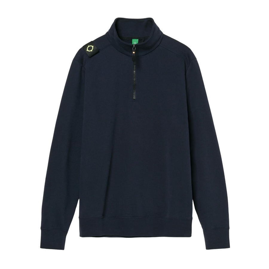 MA.STRUM Logo Badge Ink Navy Half Zip Sweatshirt