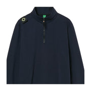 MA.STRUM Logo Badge Ink Navy Half Zip Sweatshirt