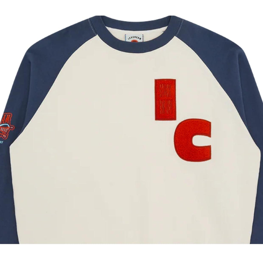 ICECREAM Stack Em Up White/Navy Sweatshirt